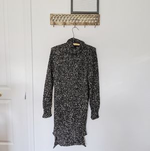 Zara knit | black & White chunky knit tunic dress⭐